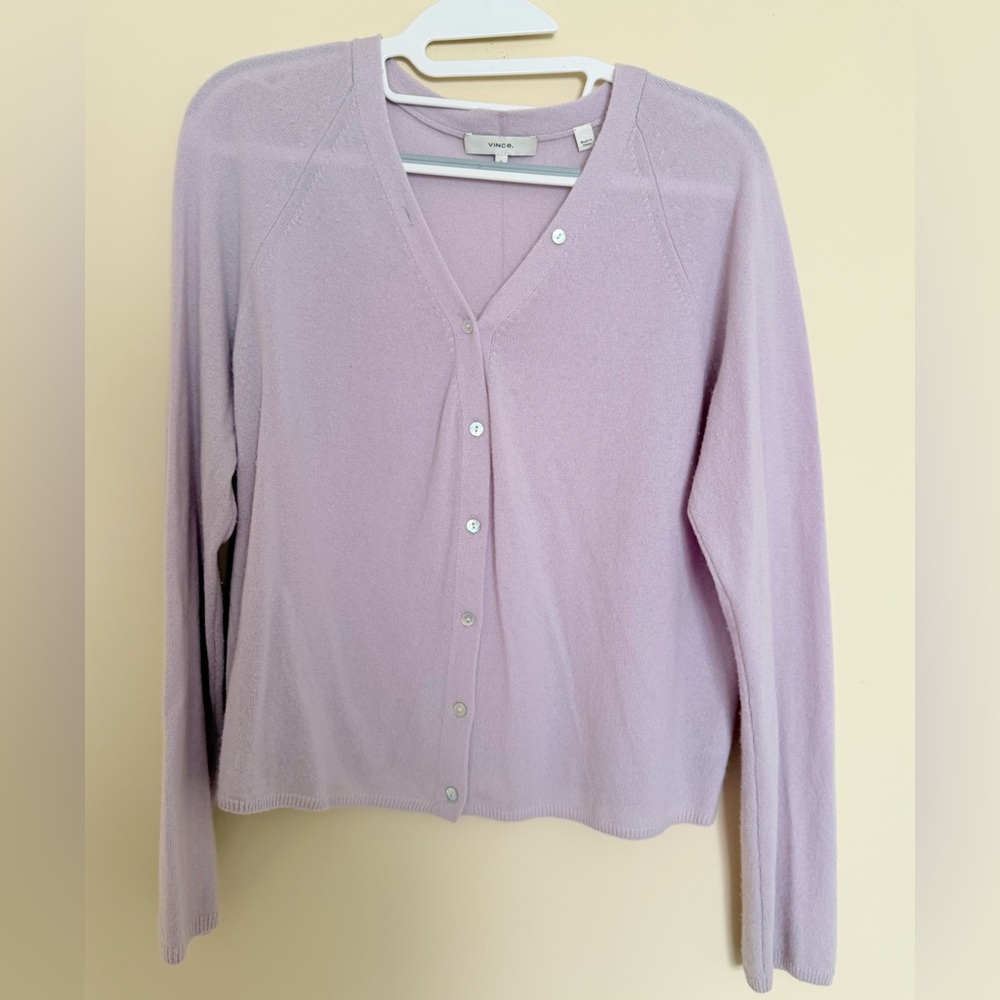 Vince Light Purple Cashmere Knit Sweater